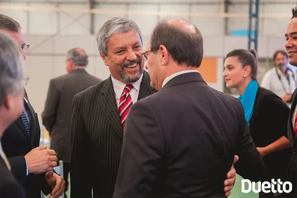 Governador do Estado José Ivo Sartori no evento de inauguração da fábrica da Fujikura Cabos em Montenegro organizado pela Duetto agência de eventos de porto alegre rs